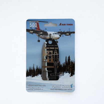 Plane Chain of a Dash 7 C-GFFL in black and silver