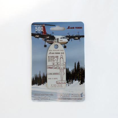 Plane Chain of a Dash 7 C-GFFL in white