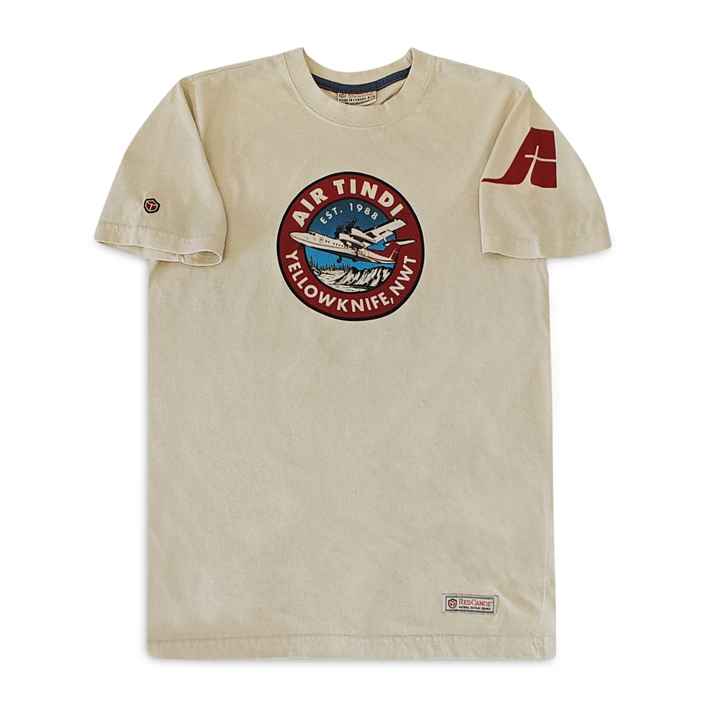 Air Tindi Classic Dash 7 T-Shirt for mens on a white background