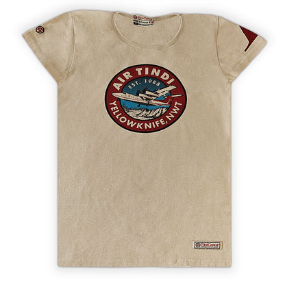 Air Tindi Classic Dash 7 T-Shirt in ladies on a white background