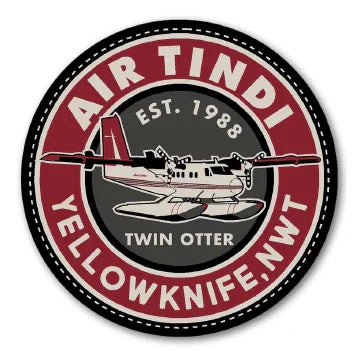 Air Tindi Classic Twin Otter Sew-On Patch on a white background