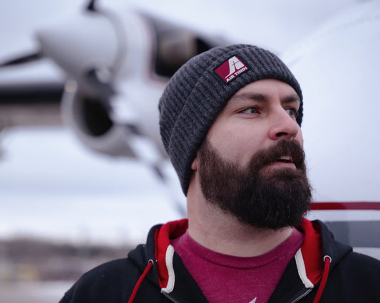 Model wearing an Air Tindi Essential Wool Winter Toque