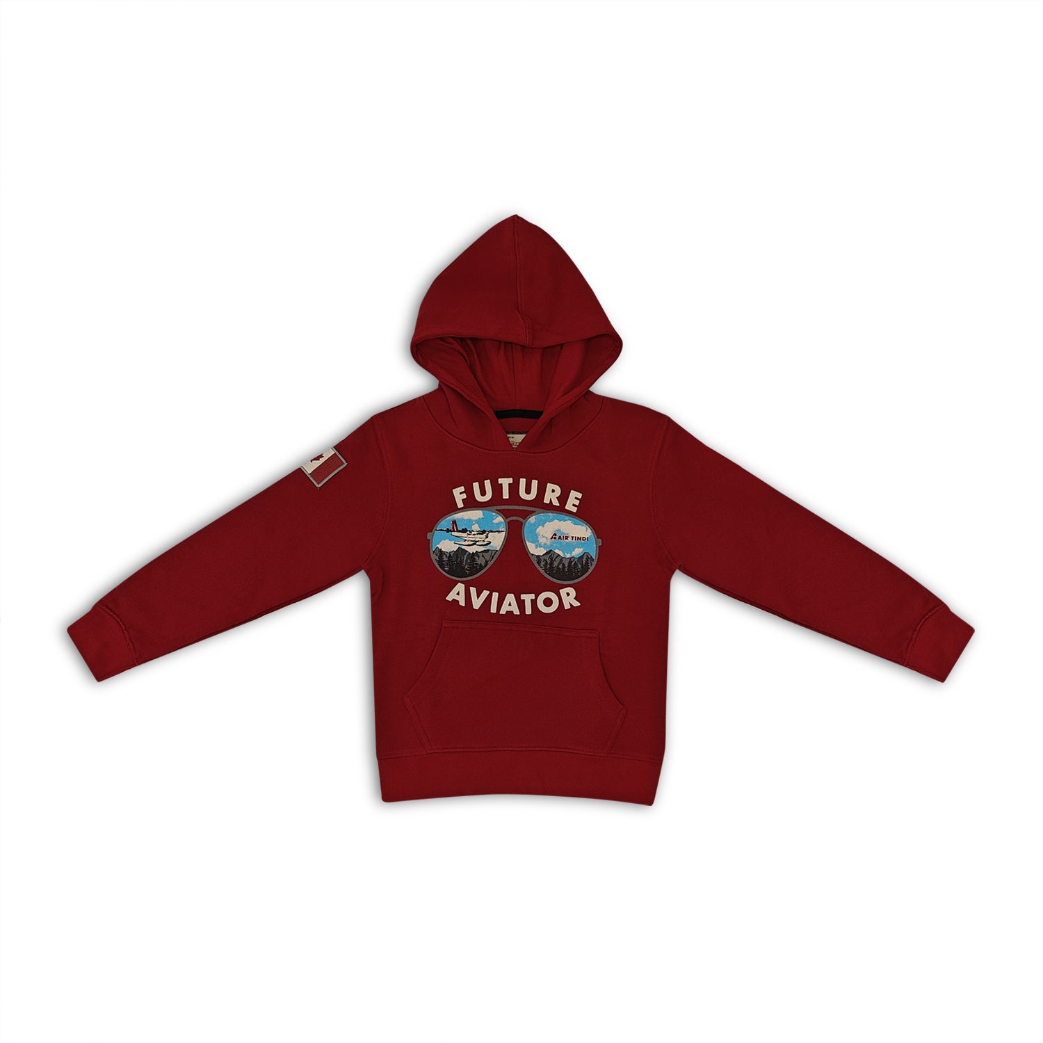 Air Tindi Future Aviator Youth Hoodie on a white background