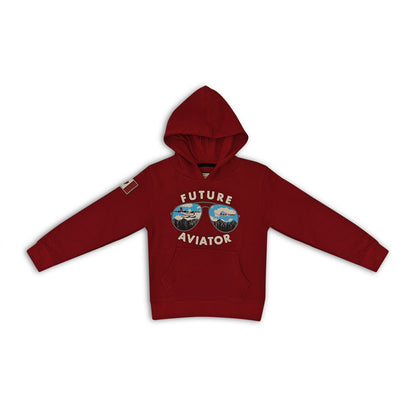 Air Tindi Future Aviator Youth Hoodie on a white background