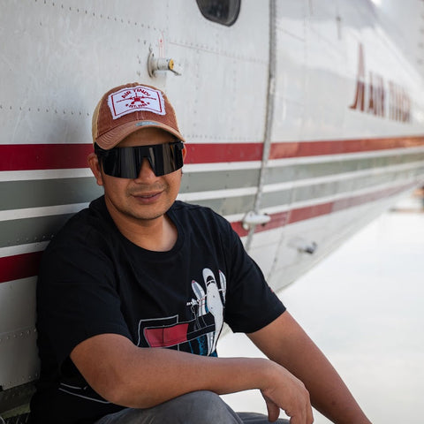 Air Tindi Legacy Trucker Hat - Red & Gold