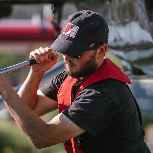 Model wearing an Air Tindi Signature Cap