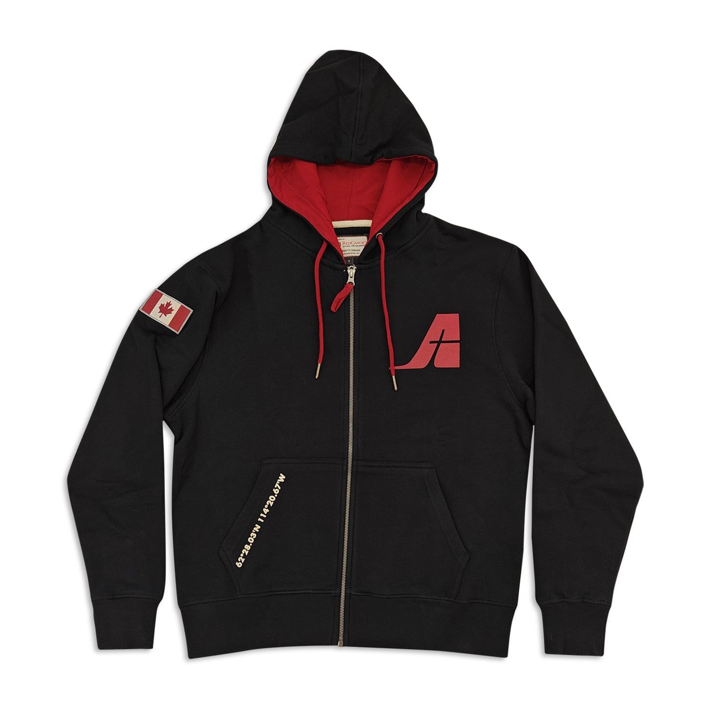 Air Tindi Signature Full Zip Unisex Hoodie on a white background