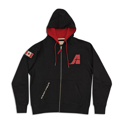 Air Tindi Signature Full Zip Unisex Hoodie on a white background