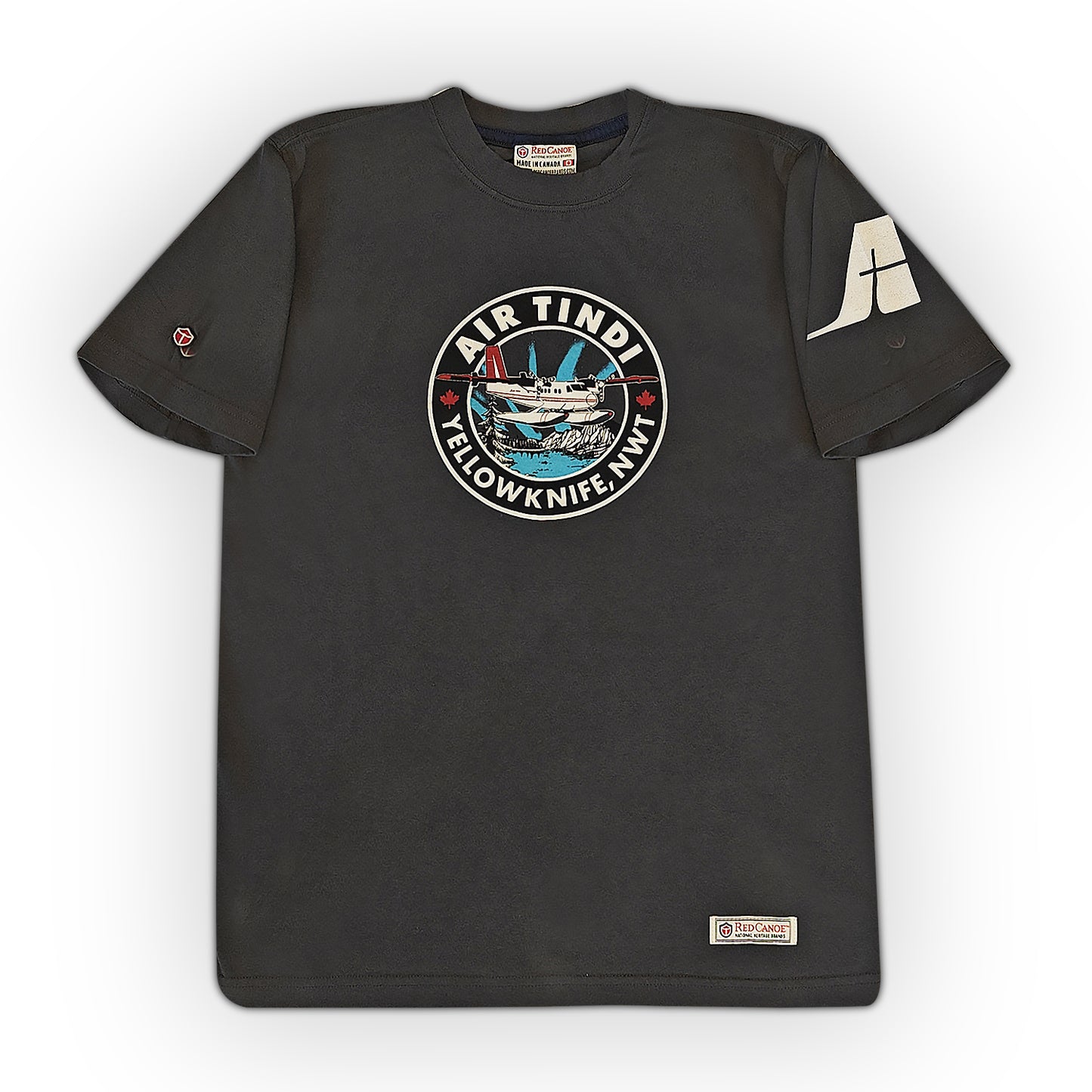 Air Tindi Twin Otter Aurora T-Shirt in mens on a white background