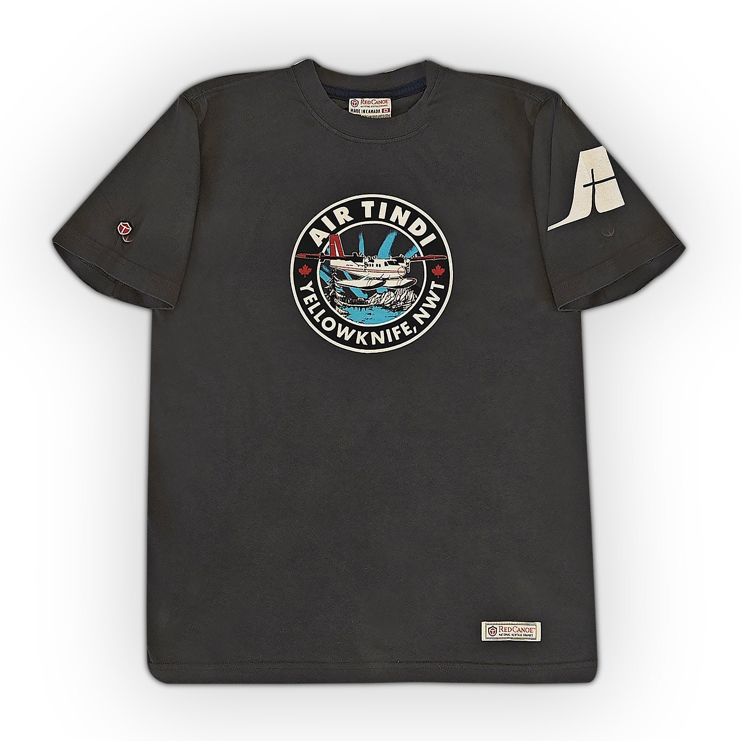 Air Tindi Twin Otter Aurora T-Shirt in mens on a white background