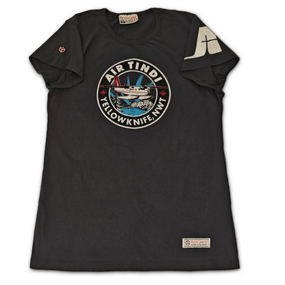 Air Tindi Twin Otter Aurora T-Shirt in ladies on a white background